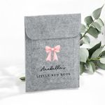 Personalised Little Red Book Folder - Pouch - Pink Bow  Red Book Holder