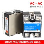 Single-phase 10-100A Solid State Relays AC-AC SSR Input 70-280V Output 240-480V