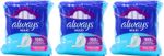 Always Maxi Pads Long with Wings 12 Pack X 3