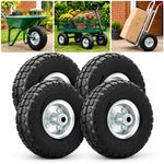 10" Pneumatic Sack Truck Wheelbarrow Tyres Trolley Wheel Cart Tyre Wheels 18mm