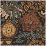 HAOKHOME Wallpaper Peel and Stick Floral 44.5 x 300 cm, Brown/Peachpuff/Green
