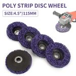 2/5Pcs 115mm Poly Strip Wheel Paint Rust Removal Clean For Angle Grinder Sanding