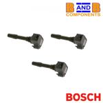 BOSCH IGNITION COILS PACK OF 3 0 986 221 124 BMW MINI 12137619385 A5041