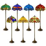 Tiffany Floor Lamps 16" Handmade Stained Glass Choice of 6 Designs