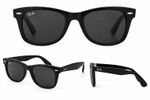 Ray-Ban Sunglass Wayfarer RB2140 Classic 50mm Black Frame Glass Black Lens  new