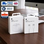 Original Apple  20w Type C- C PD UK Power Adapter Plug FAST CHARGER with Cable