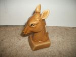 LOVELY VINTAGE ORLANDO CHERRY BRANDY NOVELTY CERAMIC DEER HEAD MINIATURE BOTTLE