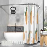 L Shaped Shower Curtain Rod Corner Shower Curtain Rail 90° Curved Rod for Bath