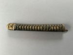 Handle TSUKA of Japanese army WW2 sword SHIN GUNTO, with SILVER MON and writing