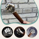 Fist Hammer Stainless Steel Thumb Wooden Handle Outdoor Camping