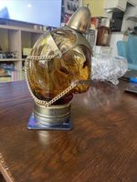 Horse Head Drinks Dispenser Vintage Glass Bottle