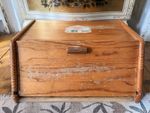 Vintage Wood Country Rustic Farmhouse Hinged Bread Box Bin Cottagecore