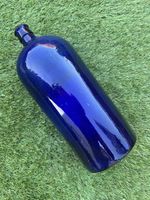 SUPERB LARGE BLUE GLASS VICTORIAN CHEMIST / POISON BOTTLE VARIANT