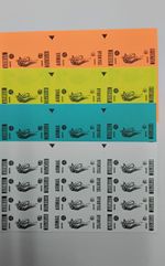 Ryukyu Island Airmail Label Assortment (4) Sheets of 12 "REPRINT FACSIMILES"