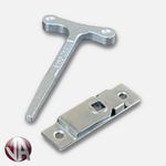 Universal Budget Lock and Tee Key Set Zinc Plated Coach Horsebox Trailer Locker