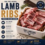 Lamb Ribs Grade A Raw Meaty Dog Bones Frozen BARF Natural Chews Treats 1kg Packs