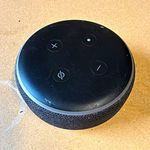 Amazon Echo Dot Smart Speaker Black Fabric Sphere, Alexa Compatible