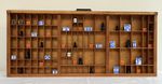 Vintage letterpress printer’s tray drawer typecase #69