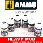 Ammo HEAVY MUD & SPLASHES Texture Full Range Enamel Soil 35ml Mig Jimenez