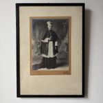 RARE Antique Framed Religious CDV Photo Roman Catholic Cardinal Alexis Lépicir