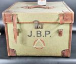 Antique Military Canvas Travel Trunk WWII GWR Warwick Teignmouth 1st Div JBP