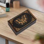 Wooden Tarot Box Sliding Gift Rectangular Collectible Decorative Trinket Box