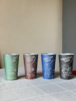 Set of 4 Star Wars Mandalorian And Grogu Colour Changing Cup x4Full Set