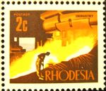 RHODESIA 1970 SG440 2c. POURING MOLTEN METAL  -  MNH