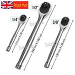 3x Socket Wrench Reversible Ratchet Handle Quick Release 1/4" 3/8" 1/2" Tool Set