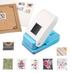 OTCRAFT Rectangular Postage Stamp Punch 1x0.8inch ；Lever Action Craft Punch f...