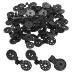 80Pcs Shade Cloth Clips, Durable Plastic Lock Grip Fixing Clip, Black Small