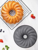 Fluted Ring Cake Mold – Premium Silicone Non-Stick Bundt Baking Pan x 1 PC