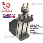Mini Vertical Slide 90 x 50 mm For Instant Milling Operation on Lathe Machine