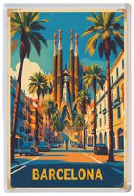 Barcelona - Spain - 96 x 67mm Jumbo Fridge Magnet Fun Artistic Gift Present