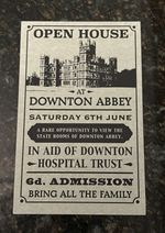 ✨Downton Abbey Original Production Prop - Flyer Of Highclere Castle Season 6 E6✨