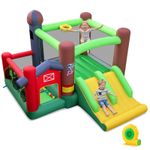 Inflatable Bounce House Kids Castle Slide Bouncer with 680W Blower