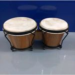 BongoSet Wooden Bongo Drum Set 113996 –Natural Skin Heads, Percussion Instrumen
