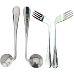 Elderly Elbow Fork Spoon Angled Eating Fork Curved Feeding Spoon Nursing Utensil