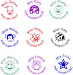 personalised teacher rubber stamp self inking bespoke school name reward merit