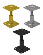 Heavy Duty Galvanised Adjustable 100-150mm Elevated Post Base Support