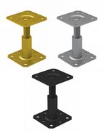 Heavy Duty Galvanised Adjustable 100-150mm Elevated Post Base Support
