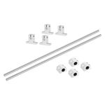 2 Pcs 500mm Linear Motion Rail Guide with 4 PCS SCS8UU Bearings SK8 Rail Support