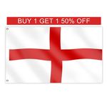 5 X 3FT England Flag For St George Day Large English Football Sports Support