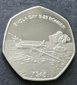 2019 ENOLA GAY B-29 BOMBER Commemorative Coin/fifty pence 50P collectors coin