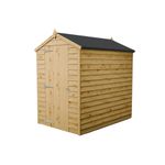 6x4 Wooden Garden Shed Overlap Apex Single Door Windowless Outdoor Store Waltons