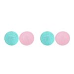 Assorted Color Silicone Makeup Brush Scrubber Pads Reusable 4Pcs