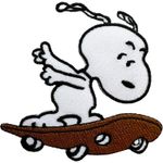 Snoopy Skateboarding Patch Iron Sew On T Shirt Backpack Bag Cap Skateboard Badge