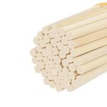 50 Pack Wooden Dowel Rods 40cm/16" Round Dowel Rod 6mm/0.24" Stick
