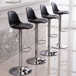 1/2/4x Adjustable Breakfast Bar Stools Swivel Gas Lift Chair Kitchen Cafe Pub