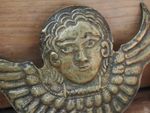 A Lovely Early Brass Embellishment Face And Wings Renaissance 17th Century 16th 